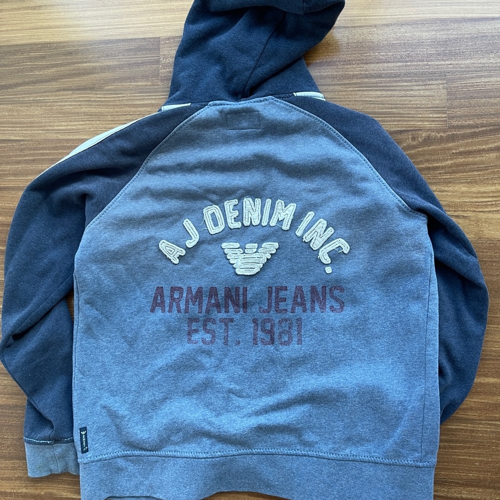 Armani Jeans AJ Vintage Navy Blue Hoodies